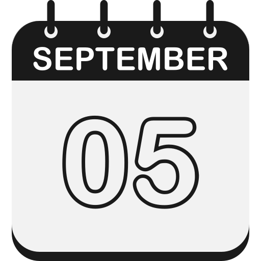 5. september Generic color fill icon