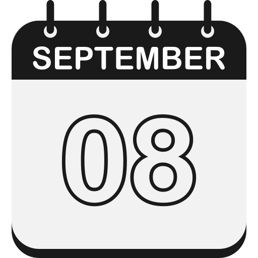 September 8 Generic color fill icon