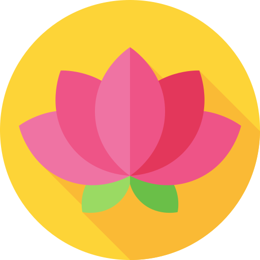 flor de lotus Flat Circular Flat Ícone
