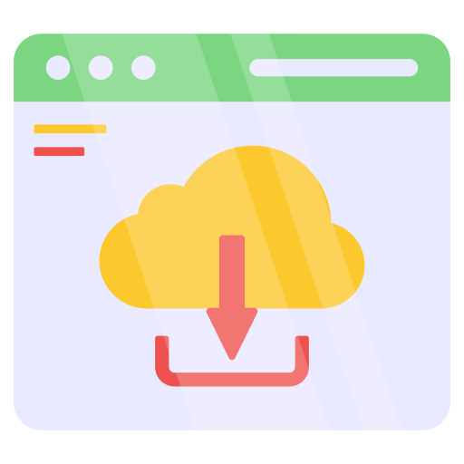 Cloud Download Generic color fill icon