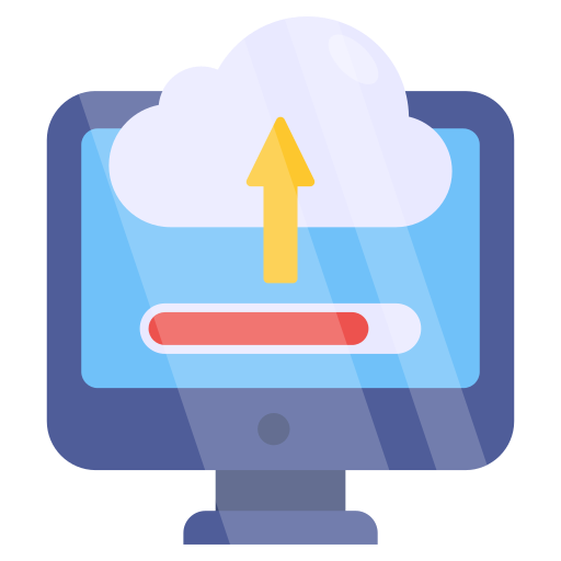 Cloud upload Generic color fill icon