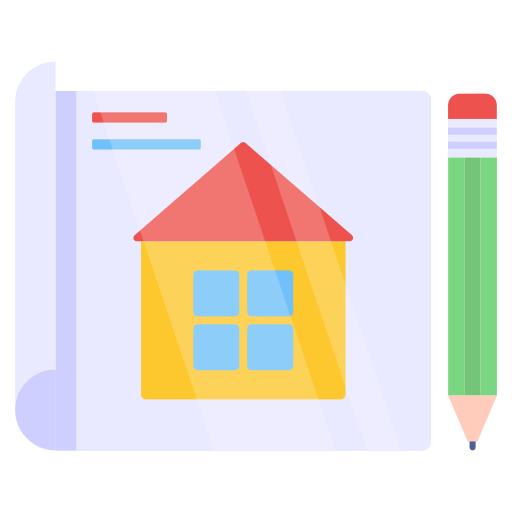 House Plan Generic color fill icon