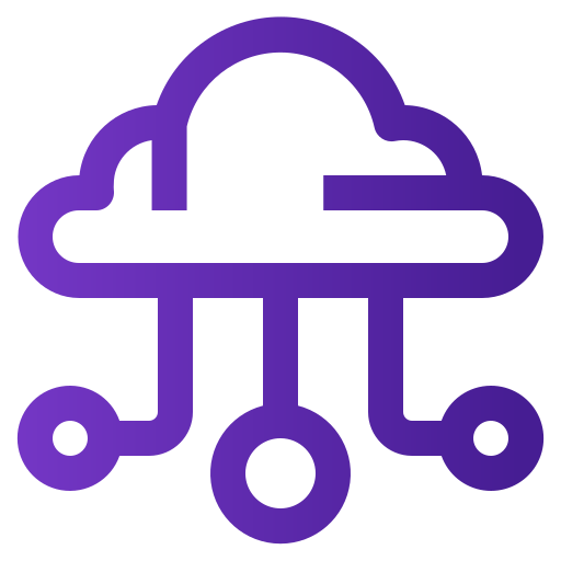 cloud computing Generic gradient outline Icône