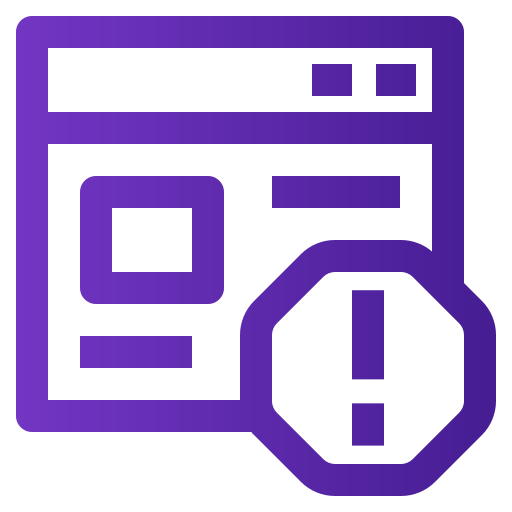 Error Generic gradient outline icon