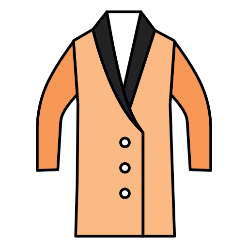 długi płaszcz Generic color lineal-color ikona