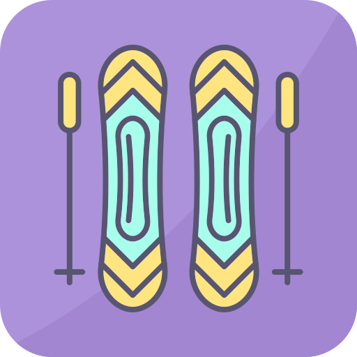 palos de esquí Generic color lineal-color icono