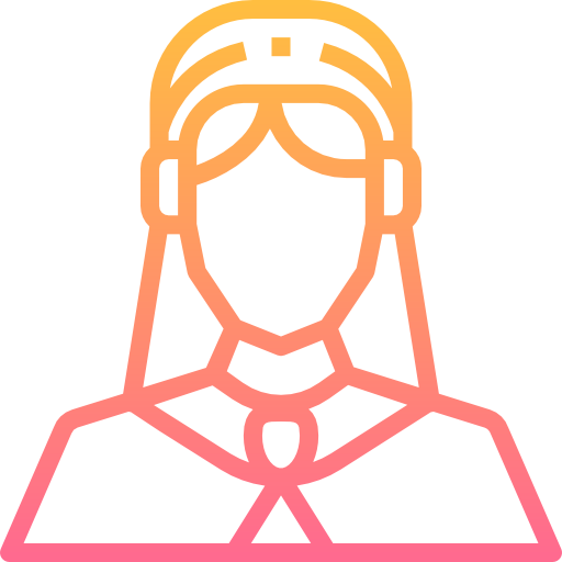 Arab woman Linector Lineal Gradient icon