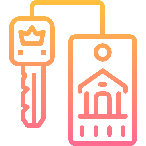 House key Linector Lineal Gradient icon