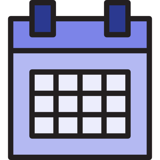 kalender srip Lineal Color icoon