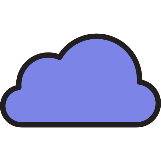 nube srip Lineal Color icono