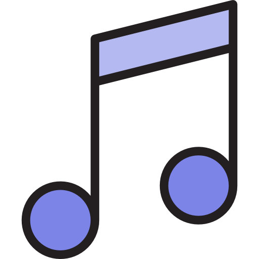 música srip Lineal Color icono