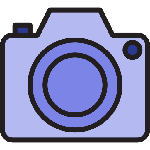 cámara fotográfica srip Lineal Color icono