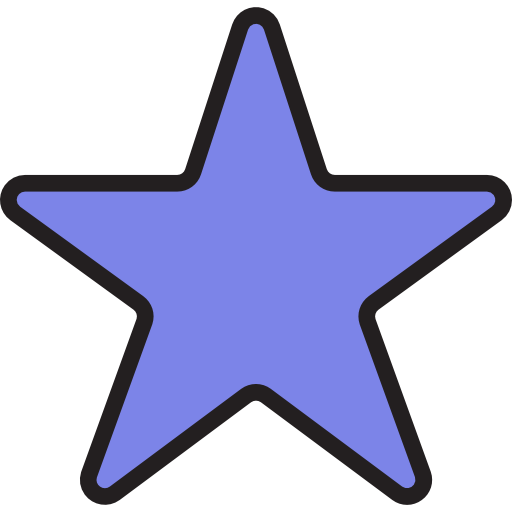 estrella srip Lineal Color icono