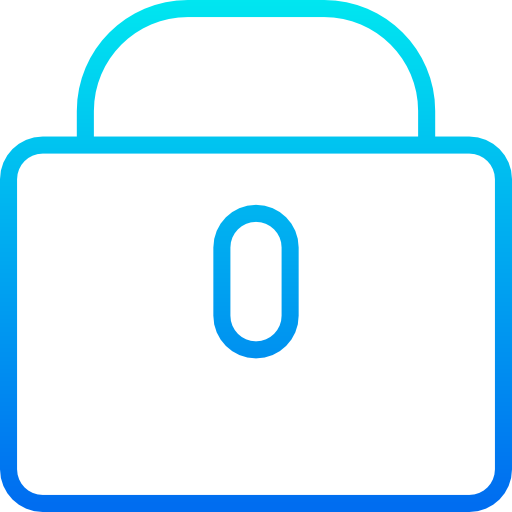 sistema de seguridad srip Gradient icono