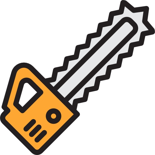 Hand saw srip Lineal Color icon