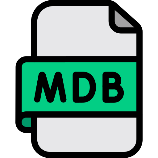archivo mdb Generic color lineal-color icono