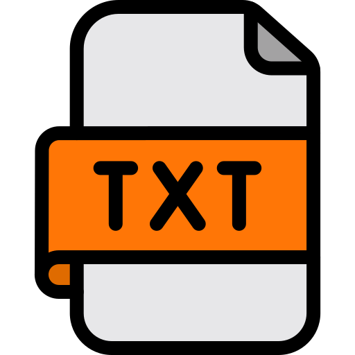 txt-файл Generic color lineal-color иконка