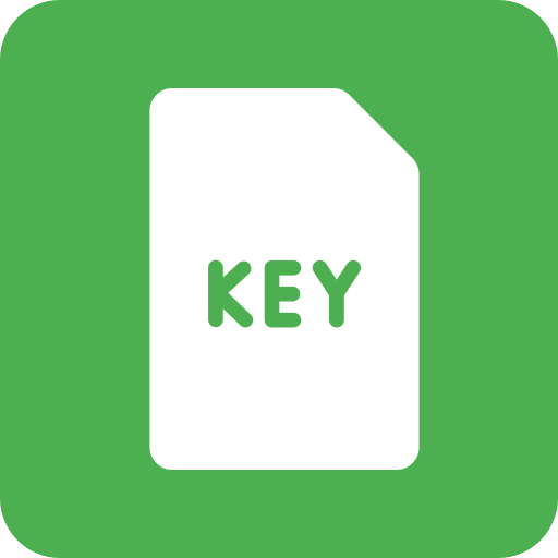 Key file Generic color fill icon