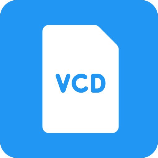 vcd 파일 Generic color fill icon