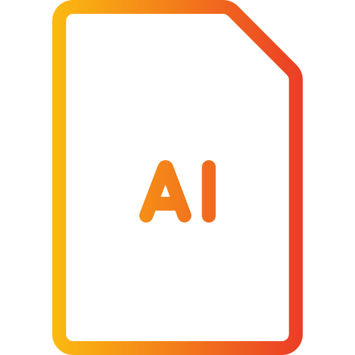 AI Generic gradient outline icon