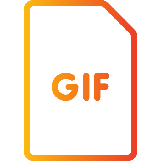 GIF File Generic gradient outline icon