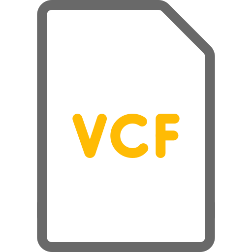 fichier vcf Generic color outline Icône