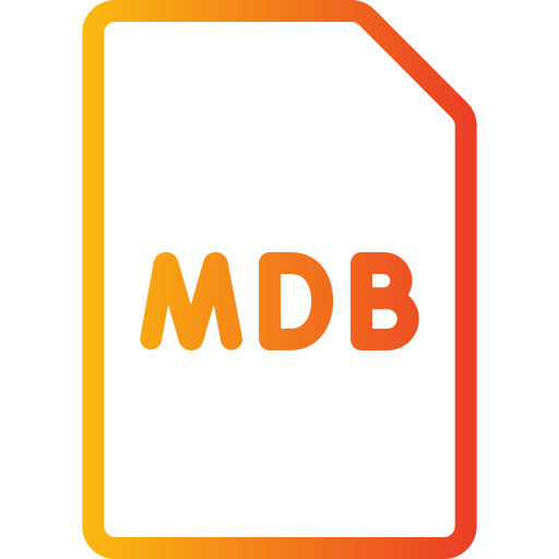 fichier mdb Generic gradient outline Icône