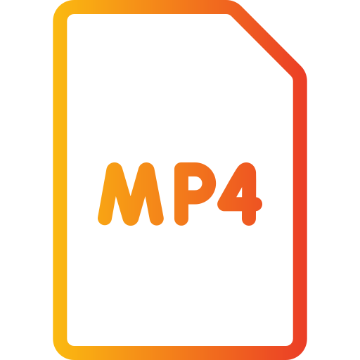 mp4ファイル Generic gradient outline icon