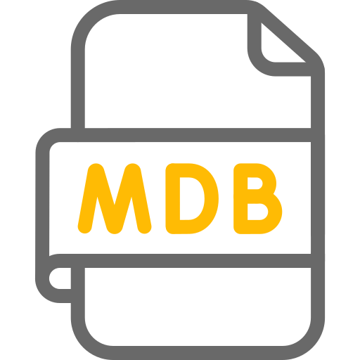 archivo mdb Generic color outline icono