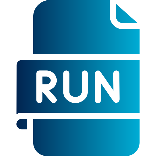 Run Generic gradient fill icon