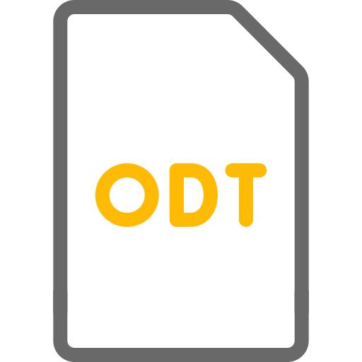 Odt file Generic color outline icon