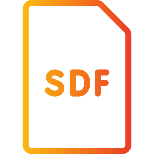 sdf-datei Generic gradient outline icon