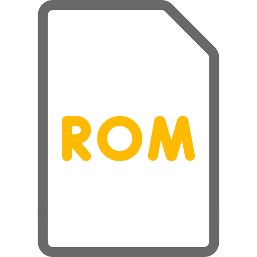 plik rom Generic color outline ikona