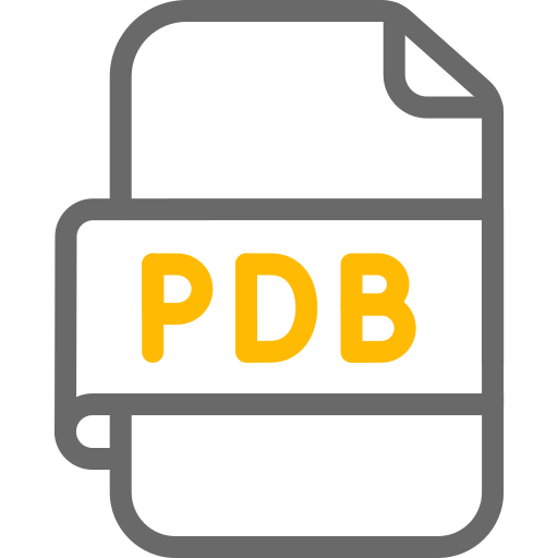 Pdb file Generic color outline icon