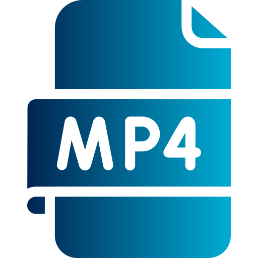 archivo mp4 Generic gradient fill icono