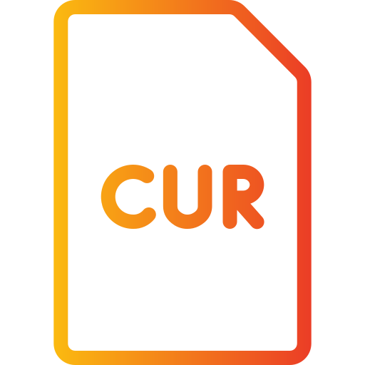 cur ファイル Generic gradient outline icon