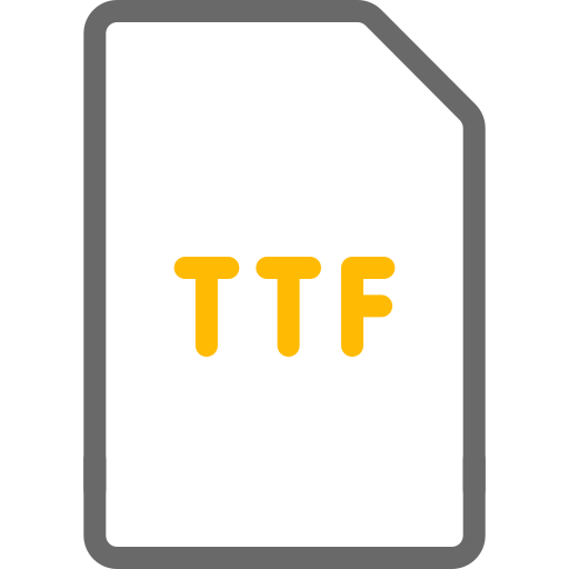 file ttf Generic color outline icona