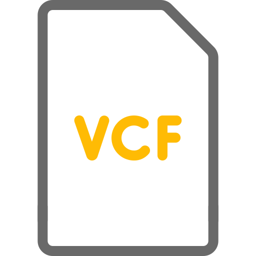 archivo vcf Generic color outline icono
