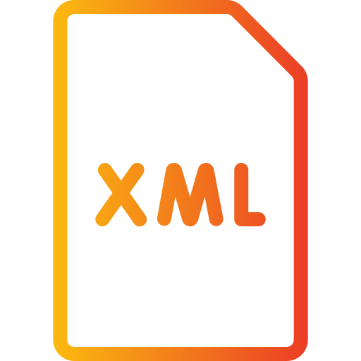 XML file Generic gradient outline icon