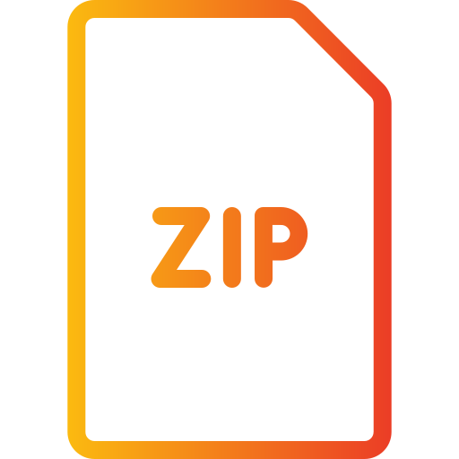 fichier zip Generic gradient outline Icône