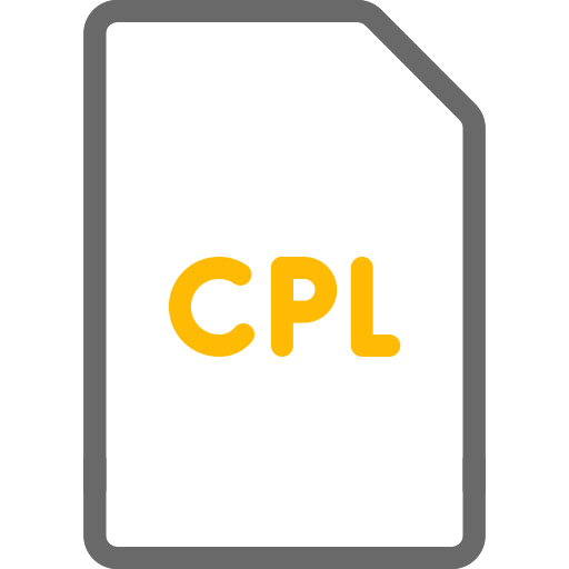 cpl file Generic color outline icona