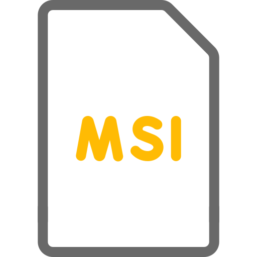 msi 파일 Generic color outline icon