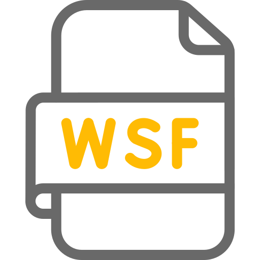 archivo wsf Generic color outline icono