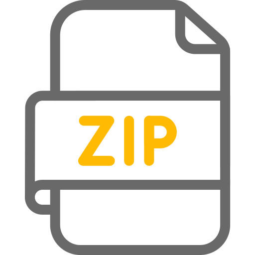 archivo zip Generic color outline icono
