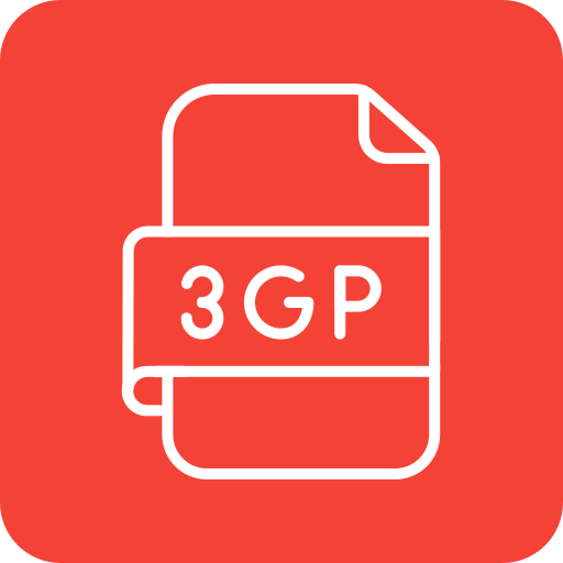 3gp file Generic color fill icon