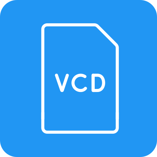 vcd 파일 Generic color fill icon