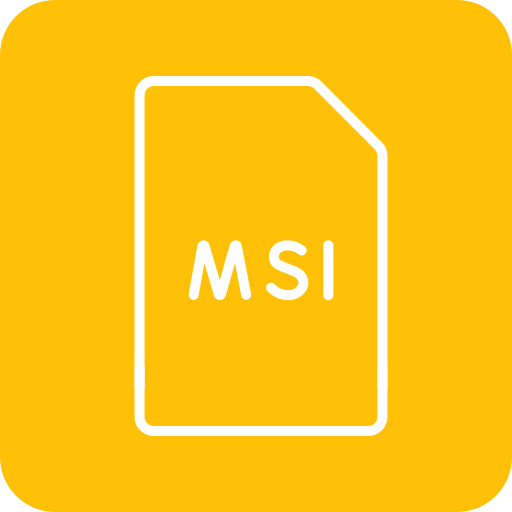 Msi file Generic color fill icon