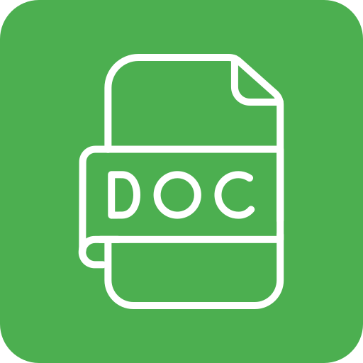 DOC File Generic color fill icon