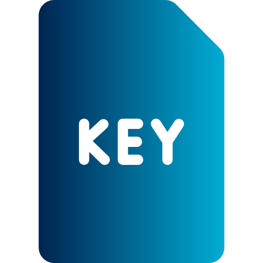 Key file Generic gradient fill icon