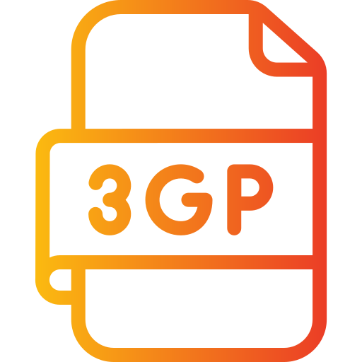 archivo 3gp Generic gradient outline icono